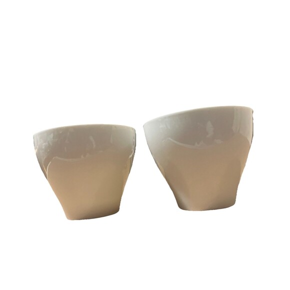 Two MCM Mikasa White Sophisticate (K1990) Fine China Coffee/Tea Cups 3' - Picture 7 of 9